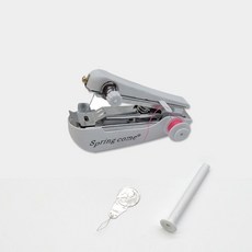 臺灣出貨 便攜式小型迷你手動縫紉機 簡易家用 多功能手工袖珍手持微型裁縫機, 加強版縫紉機+2件贈品