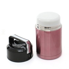 직코몰 보온죽통(1L) (로즈레드) 이유식통