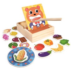 木盒小熊餵食遊戲 親子益智玩具, 1個