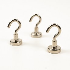 초강력 네오디움 자석후크 6color 마스크 열쇠 보관 고리 마그네틱 후크 걸이, 1개