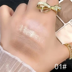 하이라이트 리페어 매트 파인 글리터 종합 4색 팔레트 실루엣 코 섀도우 메이크업 팔레트 얼굴 밝게 하는, 01 01