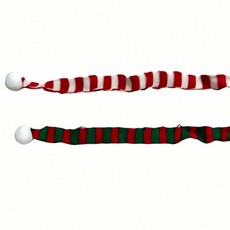 산타 미니어처 목도리 2개 세트 크리스마스 장식 인형 털옷 조끼 소품 캐릭터 액세서리, 흰색빨강