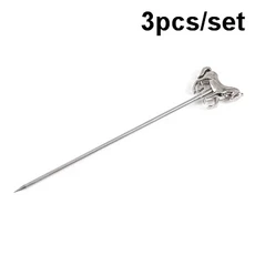 호환 3Pcs 304 스테인레스 골드 도금 티타늄 포크 파티 뷔페 장식 과일 디저트 칵테일 샌드위치, 17 J