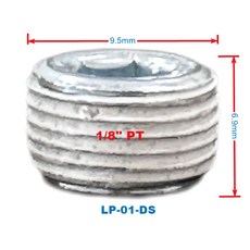 內六角鍍鋅塞頭/堵頭/盲栓 多尺寸可選 防鏽耐用 管道密封 輕鬆安裝, LP-01-DS(1/8")