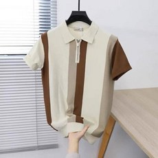 2026 男士夏季POLO衫 短袖T恤 翻領拼接撞色針織衫 透氣休閒運動上衣