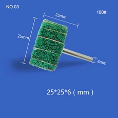 6mm 생크 샌딩 휠 직경 25-70mm 나일론 섬유 연마 버핑 180 #240 #, 03 1pcs, 08 NO.03 Green