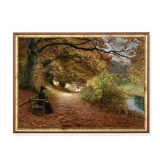 빈티지 가을 숲 풍경 포스터 무디 러스틱 팜하우스 나무 캔버스 그림 거실 벽장식 홈 데코, 13. 6