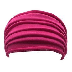 여성 탄성 폴드 요가 헤어 밴드 논슬립 패션 멀티 컬러 와이드 스포츠 헤드 밴드 러닝 액세서리 스트레치 헤어 밴드, 장미, 1개