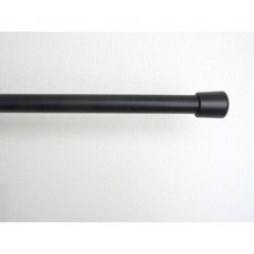 金屬窗簾桿 圓柱帽 飾頭 16mm 1組2入, 黑色