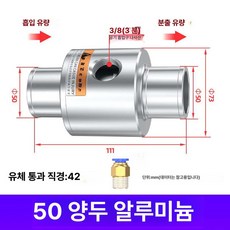 에어흡입기 초강력 청소기 산업용 세차 고압 청소건, 50 알루미늄 커넥터, 표준