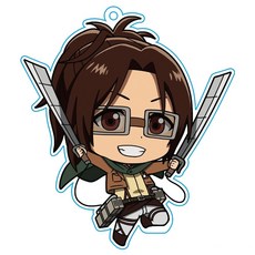 스마트픽 진격의거인 키링 아크릴 키체인 캐릭터 열쇠고리 9종 애니메이션 굿즈 선물, 한지, 1개