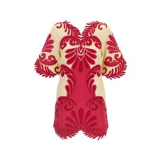 팜리오 스프링 아라베스크 자수 미니 드레스