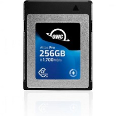 OWC 256GB Atlas Pro 고성능 CF Express Type B 메모리 카드 프로페셔널 등급 최대 1500MB/s 쓰기 1700MB/s 읽기 6K의 고비트율