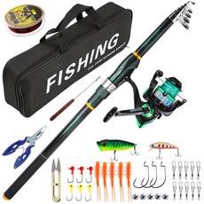 釣友俱樂部 2.7米 綠色 伸縮路亞竿 套裝 海釣竿 拋竿, 2.7米套裝