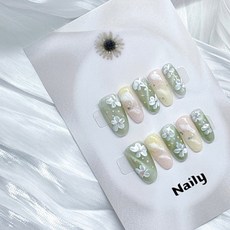 Naily 純手工穿戴甲 - 青霧花語, 1個