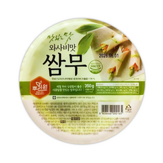 뿌리원 와사비맛 쌈무 350g 무쌈 무절임 절임채소 대용량 업소용 고기용쌈무 18개세트, 18개