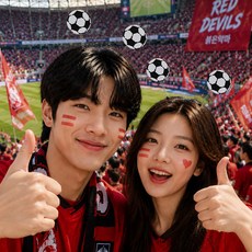 큰손할인 축구공집게삔 체육대회 아시안게임 소품 머리핀 운동회 응원, 2P 1세트
