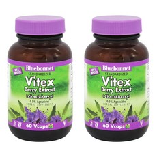 Bluebonnet 聖潔莓植物膠囊, 60顆, 2罐