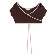 팜엔젤스 캡 소매 랩 스타일 비키니 탑