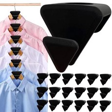 공간절약 옷걸이 줄줄이 후크 18개입, 18개, 블랙