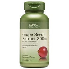 GNC 그레이프 씨드 추출물 300mg 캡슐, 100개입, 1개
