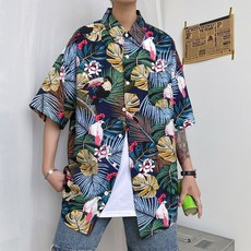 DynamicPeople 男女通用旅行風夏威夷短袖襯衫 8種