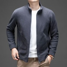 休閒2025休閒外套夾克拉鍊立領春秋男衛衣加厚保暖搖粒絨開衫潮流