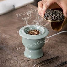 2026 스마트 타이머 온도조절 전자 향로 - 화재방지 안전설계 침향 단향 오일 겸용, 3