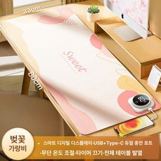 양면 발열 타이머 발난로 접이식 발히터 가정용 리모컨, 스윗핑크 80x33cm, 기본 색상