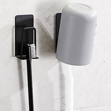 오늘출발샵 스테인리스 칫솔 홀더 2개 세트 검정색 스탠드형칫솔걸이