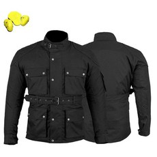 Hive Moto 남성용 오토바이 재킷 CE 아머 코듀로이 코트 보호 레이싱 기어 조절 가능한 큰 포켓 JK-570 스몰 블랙 414561