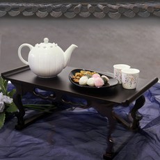 [啄木鳥]韓國製造漆塗小桌傳統茶桌點心桌, 1個, 核桃