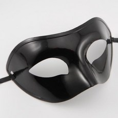 【台灣發貨】舞會派對平光素面面具 萬聖節配件 變裝面具, 1個, 黑(不含運)未滿佰元不出貨, 黑