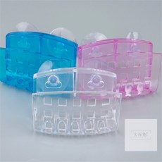 경희의마실 흡착식 다용도 수세미 비누 거치대 깔끔수세미선반, 투명, 1개, 투명