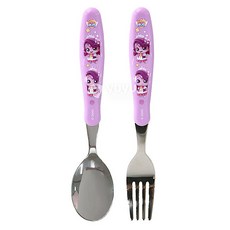 캐치티니핑 스푼포크세트 [베이직-YP5359] [Q0314], 캐치티니핑-Q0314-행운핑, 1개