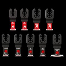 限量特價新款瑞士製造MAX50倍耐用度高性能暗黑破壞磨切機配件 9件裝多功能切割多刀刀片組 附贈收納盒, 1個