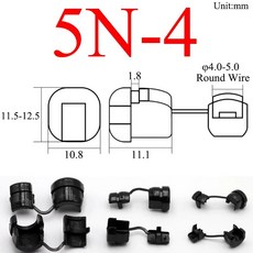 나일론 플라스틱 전원 와이어 케이블 코드 슬리브 클립 클램프 스트레인 부싱, 1개
