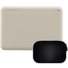 東芝 Canbio 外置硬盤高級第 2 代 + 小袋套裝, 1TB, 乳白色