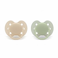 필립스아벤트 울트라 소프트 노리개젖꼭지 세트 SCF091, 2개, 베이지그린, 2단계