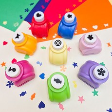 슈리팜 미니 모양 펀칭기, 4개, 나비+사탕+음표+네잎클로버