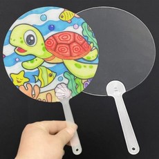 그라피티 DIY 미술 DD-12715 투명 부채 부채만들기, 상세페이지 참조, 상세페이지 참조