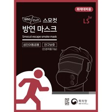 스모컷 방연마스크 (LS화재대피용 습식방연마스크), 3. 화재마스크(본품)2개+선물용박스, 1개