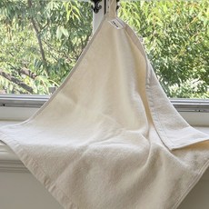 유기농 순면 고리형 핸드타올 무형광 어린이집 주방 수건, 1개