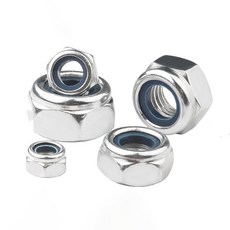 10/20개 304 스테인리스 스틸 육각 나일론 잠금 너트 M3 M4 M5 M6 M8 A2-70 육각형 자동 잠금 너트 하드웨어 액세서리, [04] M4  20PCS
