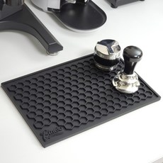 빈쿠 빈플랜트 육각 커피 바 칵테일 실리콘 드라잉매트 1단, 블랙, Small(30x20cm), 1개
