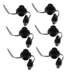 STK 풍선 보트 딩기 카약 수영장을위한 6 팩 에어 밸브 캡, 플라스틱, 블랙, 6개