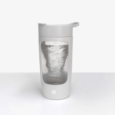 랄라 무선 전동 텀블러 충전 자동 쉐이커 프로틴 쉐이크 트라이탄 물병 믹서 운동 보틀, 화이트