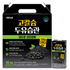 서울에프엔비 고칼슘 두유습관 검은콩 검은참깨, 190ml, 128개