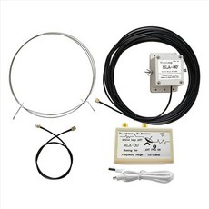 MLA-30+ Plus 0.5-30MHz 링 활성 수신 안테나 SDR 루프 안테나 저잡음 중단파 라디오 단파, 01 As Shown BNC, BNC, 그림처럼, 01 As Shown 3.5mm