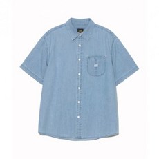 LEE 로코 포켓 데님 반팔 셔츠 인디고 라이트